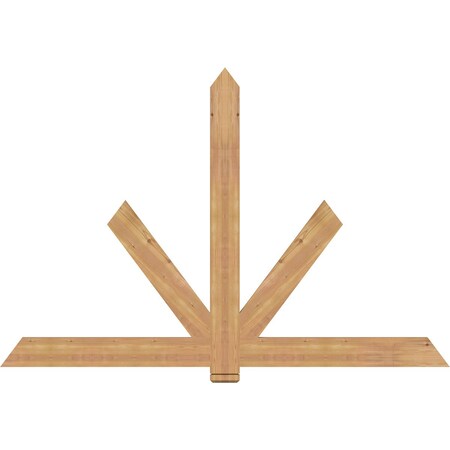 Ekena Millwork Kennewick Timber Gable Bracket, Western Red Cedar, 84"W x 56"H x 1 1/2"D x 5 1/2"F, 16/12 Pitch GBW084X56X0206KEN00SWR